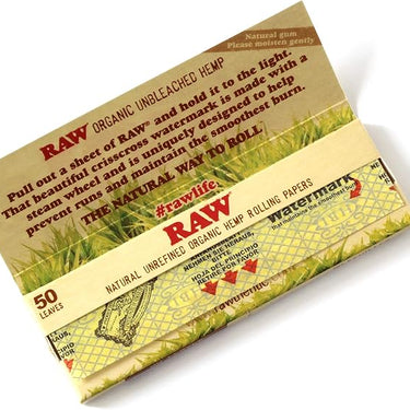 AW Organic Hemp 1.25 1 1/4 Size Rolling Paper 50 Ct (24Pck)