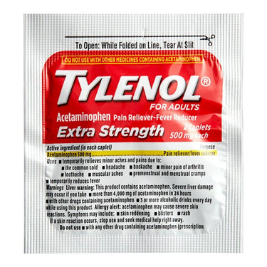 Tylenol® Extra Strength Acetaminophen Tablets 500mg 2ct (50pck)