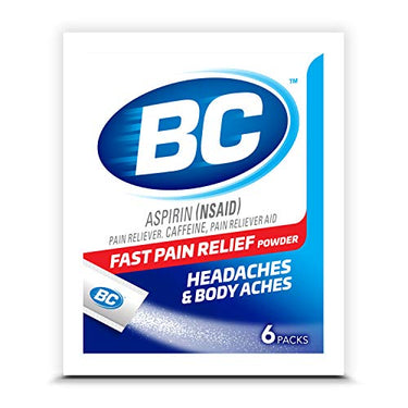 BC Original Formula Aspirin Fast Pain Relief Powders 6ct (24Pck)