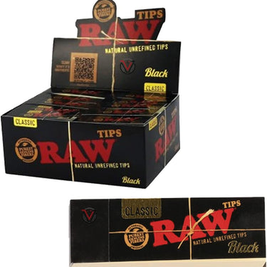 RAW TIPS Classic Authentic soft tips Black (50Pck)