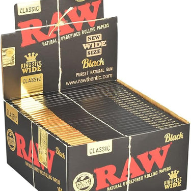 Raw Black Classic Rolling Papers - King Size Wide 33ct (50Pck)