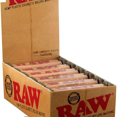 RAW HEMP PLASTIC CIGARETTE ROLLING MACHINE - 70MM -(12Pck)