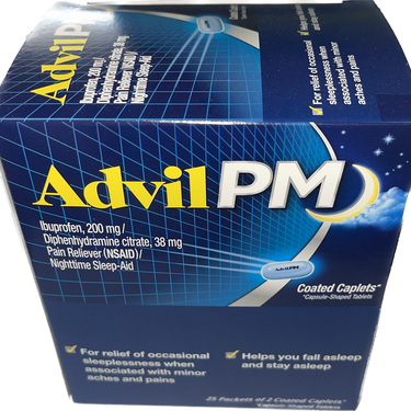 Advil PM Pain Reliever and Sleep Aid 200Mg Ibuprofen 2ct (25pck)