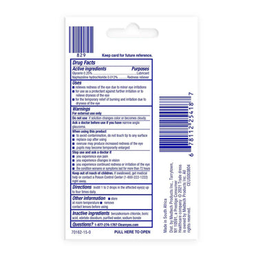 Clear Eyes Redness Relief Eye Drops 1ct (12pck)