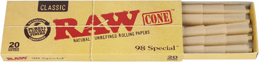 RAW Cones Classic 98 Special Size 20ct (12Pck)