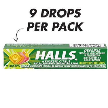 Halls Defense Assorted Citrus Vitamin C 9ct (20pck)
