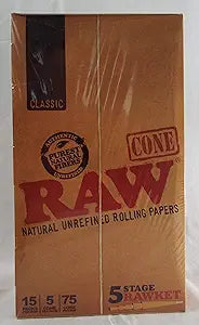 RAW Cone 5 Stage Rawket 5ct (15Pck)