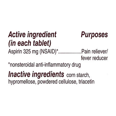 Bayer Aspirin 325mg Tablets 50ct (2pck)
