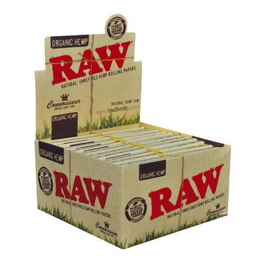 RAW Organic Hemp Connoisseur Rolling Papers King Size Slim 32ct (24Pck)