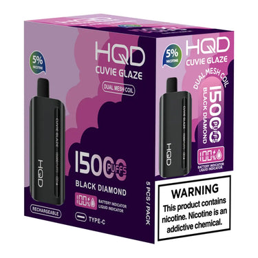 HQD CUVIE GLAZE Disposable Vape 15K (5pck)