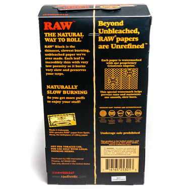 RAW King Size Black - 20ct (12Pck)
