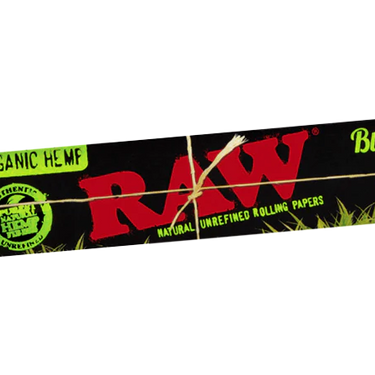 RAW Organic Hemp Natural rolling papers Black King size Slim 32ct (50Pck)