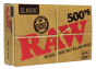 RAW 500'S Classic Natural Unrefined Rolling Paper 1 1/4 500CT (20Pck)