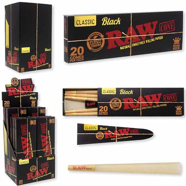 RAW King Size Black - 20ct (12Pck)