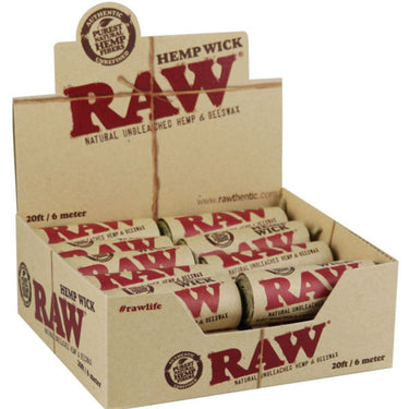 RAW Natural Hemp Wick Rolls 6 meter 20ct (1Pck)