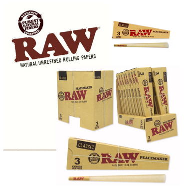 RAW Classic Pre- roll Cone Peacemaker 3ct (16Pck)