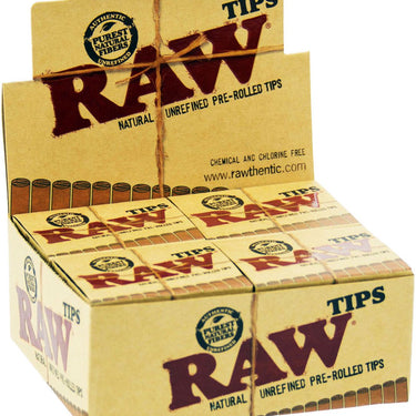 Raw Natural Pre-Rolled Tips 21ct (20 Pck)