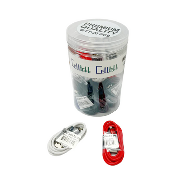 Celltekk USB Cable Jar Iphone 20ct (1pck)