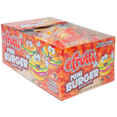 Efrutti Mini Burger Gummy Candy 60ct (1pck)