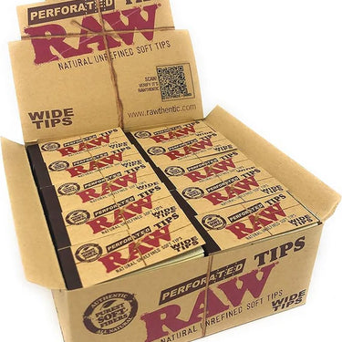 RAW Perforated  Wide Tips 50ct (1 Box)