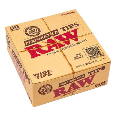 RAW Perforated  Wide Tips 50ct (1 Box)
