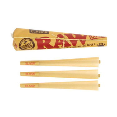 RAW Classic Unrefined Cone King Size 3ct (32pck)