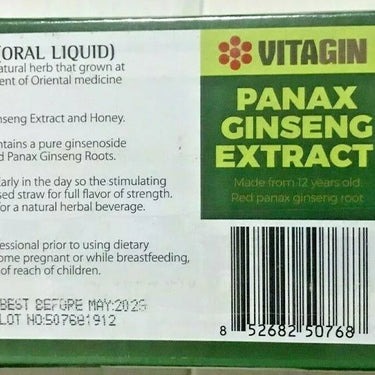 Vitagen Panax Ginsing Oral Liquid Bottle 10ml (30pck)