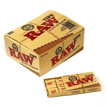 Raw Natural Pre-Rolled Tips 21ct (20 Pck)
