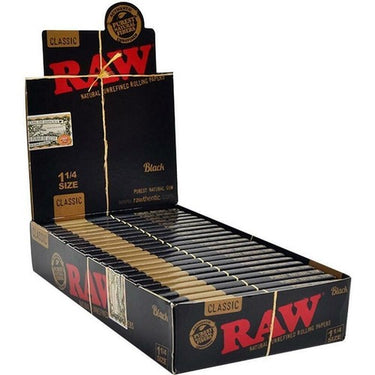 RAW Classic Natural Black Size 1 1/4 50ct (24Pck)
